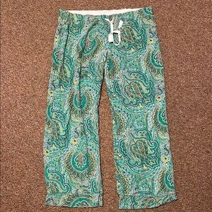 Paisley Print Green Vintage Pants